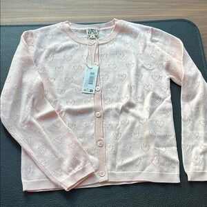 Bonton Pink embroidered heart sweater